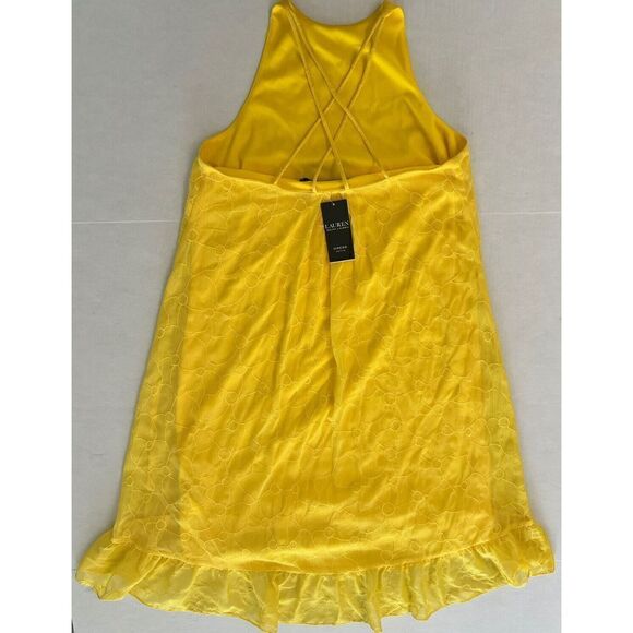 Lauren Ralph Lauren Womens Sz 4P Lemon Rind Eyelet Sleeveless Shift Dress $135 - Picture 11 of 11